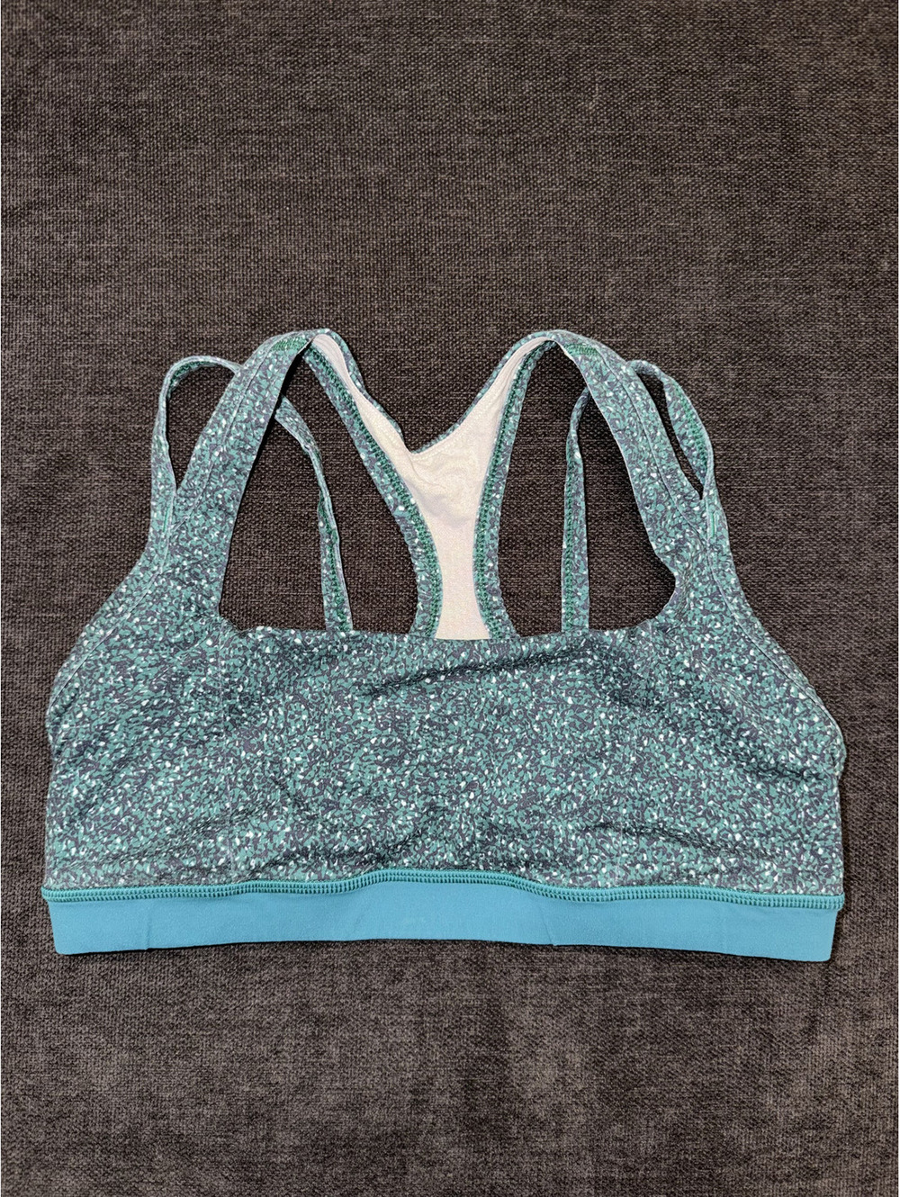 Lululemon Splendour Sports Bra Flashback Static Seamist Forage Teal